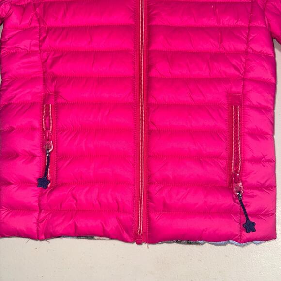 Joules Jacket Girls 5 Reversible Hooded Puffer Cool Weather Outdoor Lightweight - Picture 5 of 14